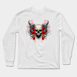 Japanese Oni Skull 4.5 Long Sleeve T-Shirt